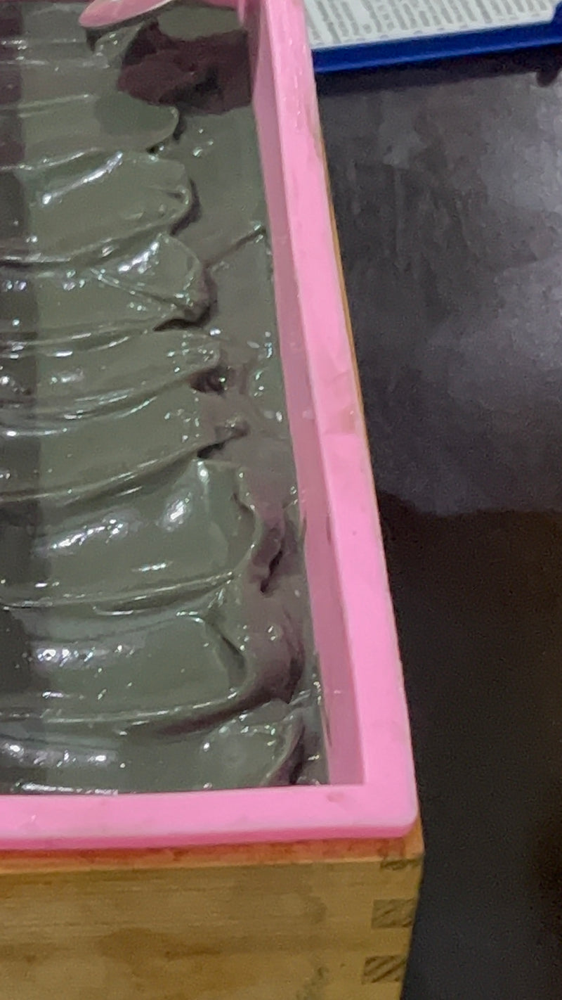 Blending and pouring a small batch of Juna soap